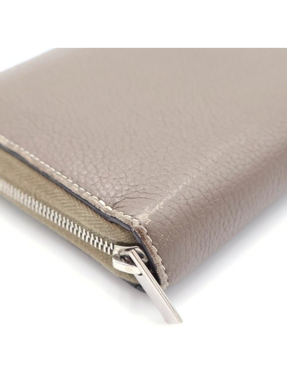 Celine Round Zip Leather Wallet Beige - Picture 5 of 6